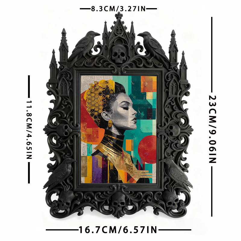 Gothic Dark Frame | Cocktail Bar Photo Prop, Dual-use Wall/Tabletop, Waterproof Plastic