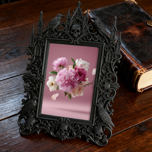 Gothic Dark Frame | Gothic Pub Photo Display, Wall/Tabletop, Waterproof Plastic
