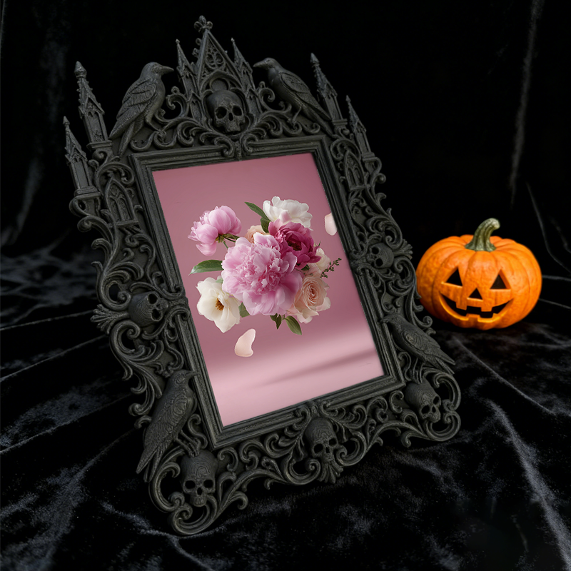 Gothic Dark Frame | Gothic Pub Photo Display, Wall/Tabletop, Waterproof Plastic