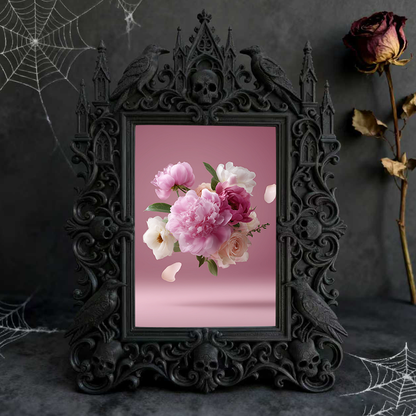 Gothic Dark Frame | Gothic Pub Photo Display, Wall/Tabletop, Waterproof Plastic