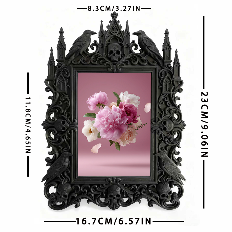 Gothic Dark Frame | Gothic Pub Photo Display, Wall/Tabletop, Waterproof Plastic