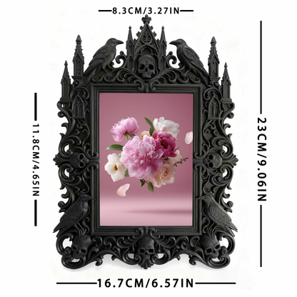 Gothic Dark Frame | Gothic Pub Photo Display, Wall/Tabletop, Waterproof Plastic
