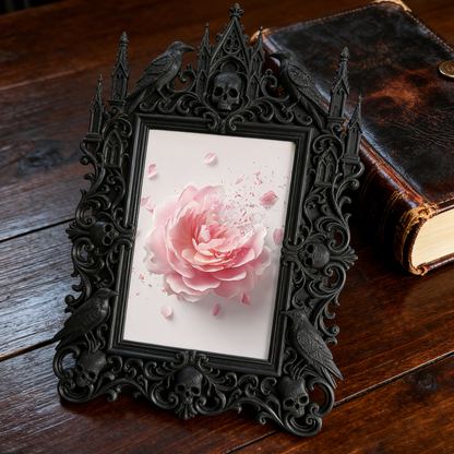 Gothic Dark Frame | Underground Bar Photo Ornament, Wall/Desktop, Waterproof Plastic
