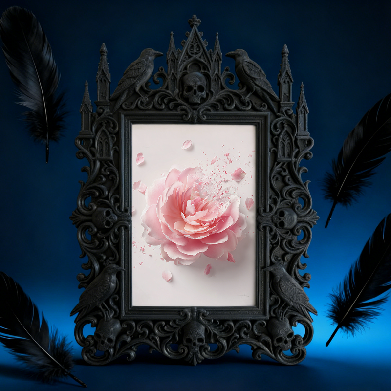 Gothic Dark Frame | Underground Bar Photo Ornament, Wall/Desktop, Waterproof Plastic