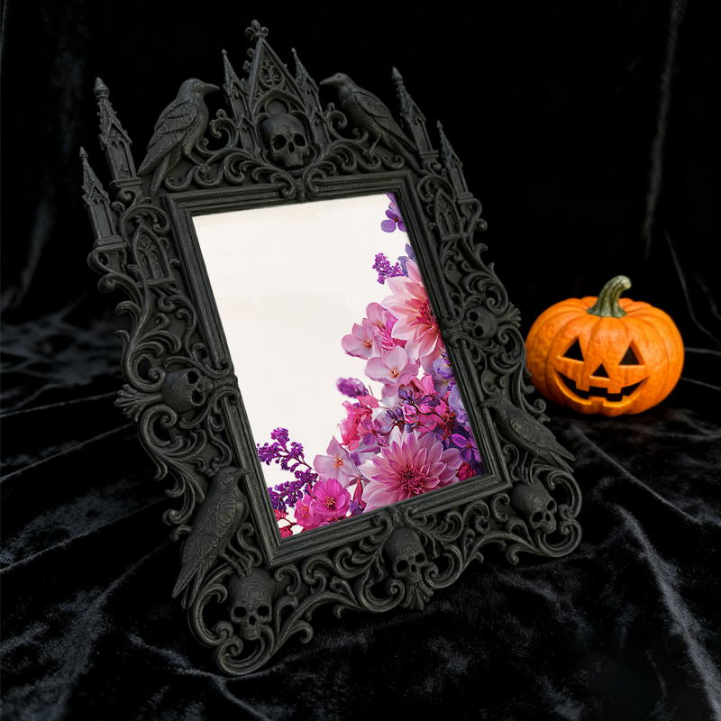 Gothic Dark Frame | Gothic Lounge Bar Decor, Photo Holder, Waterproof Plastic Frame