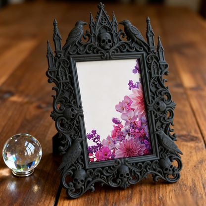Gothic Dark Frame | Gothic Lounge Bar Decor, Photo Holder, Waterproof Plastic Frame