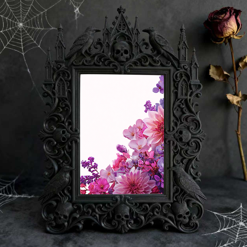 Gothic Dark Frame | Gothic Lounge Bar Decor, Photo Holder, Waterproof Plastic Frame
