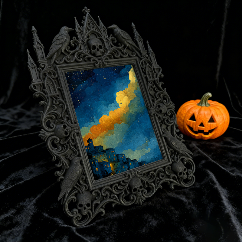 Gothic Dark Frame | Bar Table Edge Decor, Photo Prop, Waterproof Plastic