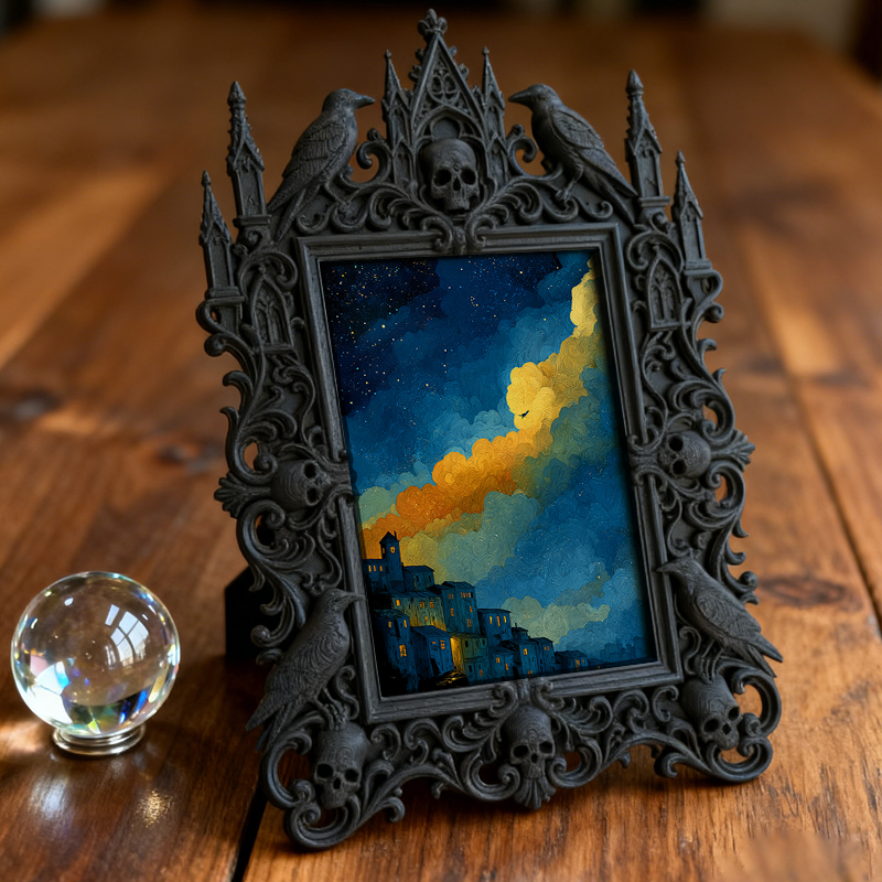 Gothic Dark Frame | Bar Table Edge Decor, Photo Prop, Waterproof Plastic