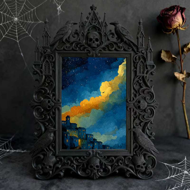 Gothic Dark Frame | Bar Table Edge Decor, Photo Prop, Waterproof Plastic