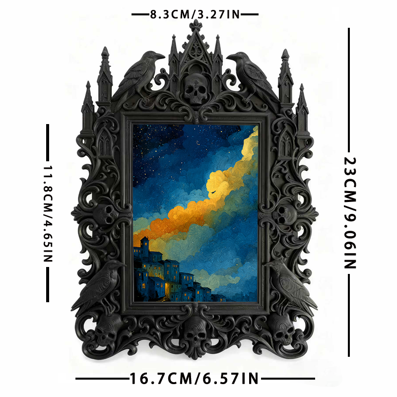 Gothic Dark Frame | Bar Table Edge Decor, Photo Prop, Waterproof Plastic