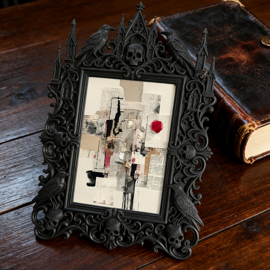 Gothic Dark Frame | Vampire Lounge Photo Frame, Dual-use Wall/Tabletop, Waterproof Plastic