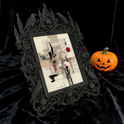 Gothic Dark Frame | Vampire Lounge Photo Frame, Dual-use Wall/Tabletop, Waterproof Plastic
