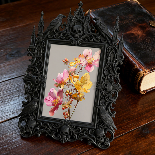 Gothic Dark Frame | Speakeasy Wall Corner Decor, Photo Ornament, Waterproof Plastic