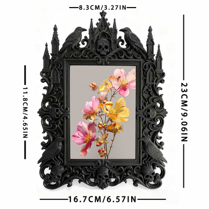 Gothic Dark Frame | Speakeasy Wall Corner Decor, Photo Ornament, Waterproof Plastic