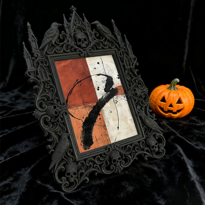 Gothic Dark Frame | Gothic Bar Nook Decor, Photo Display, Waterproof Plastic Frame
