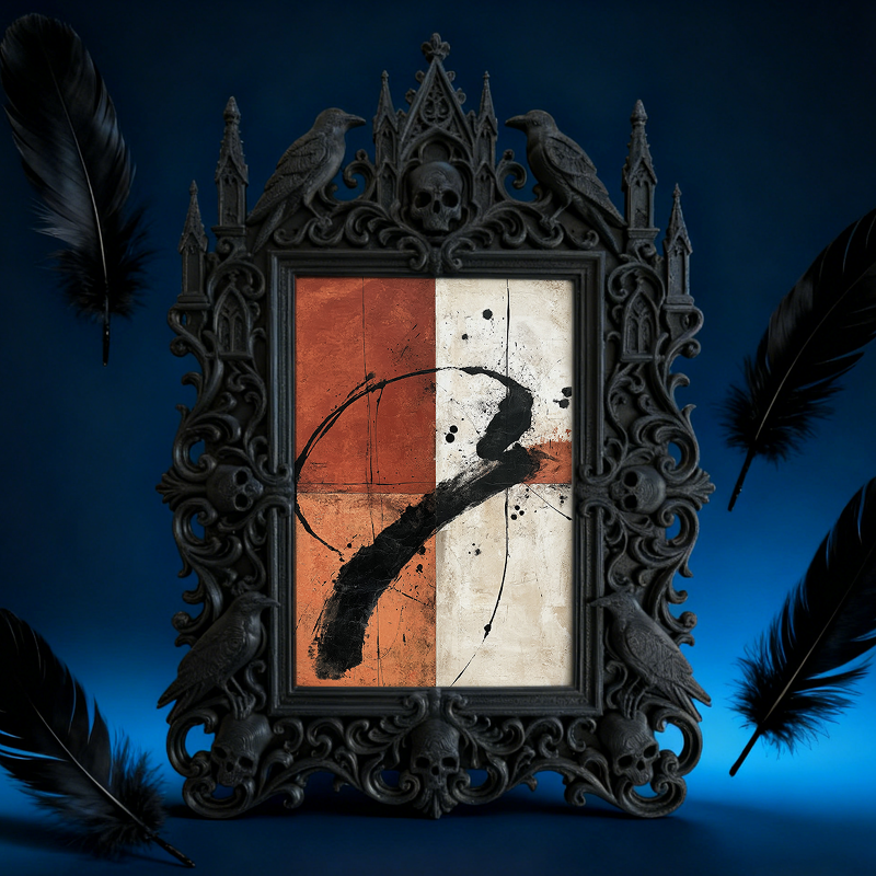 Gothic Dark Frame | Gothic Bar Nook Decor, Photo Display, Waterproof Plastic Frame