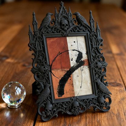 Gothic Dark Frame | Gothic Bar Nook Decor, Photo Display, Waterproof Plastic Frame