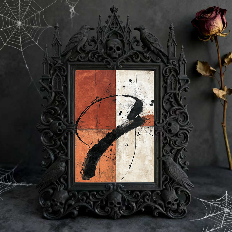 Gothic Dark Frame | Gothic Bar Nook Decor, Photo Display, Waterproof Plastic Frame