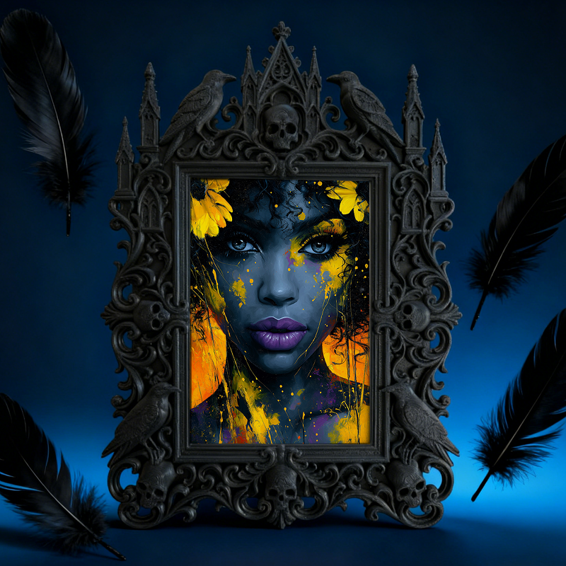 Gothic Dark Frame | Cocktail Lounge Photo Prop, Wall/Tabletop, Waterproof Plastic