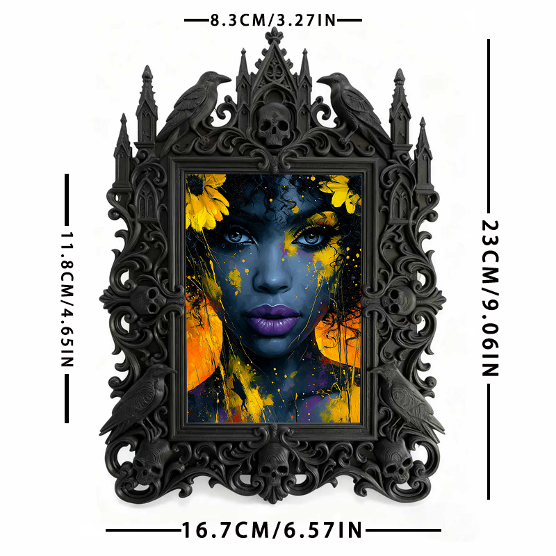 Gothic Dark Frame | Cocktail Lounge Photo Prop, Wall/Tabletop, Waterproof Plastic