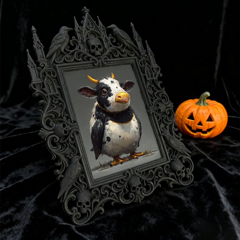 Gothic Dark Frame | Vampire Pub Corner Decor, Photo Frame, Waterproof Plastic