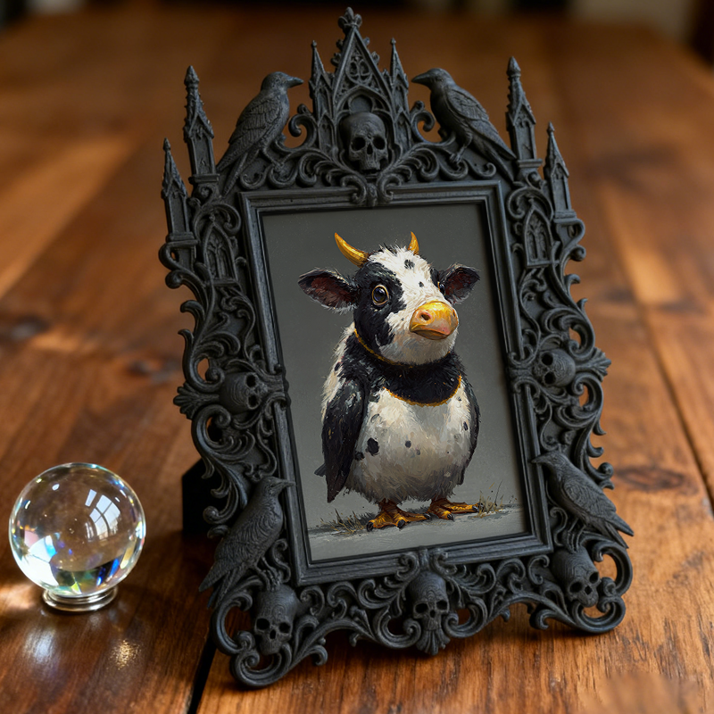 Gothic Dark Frame | Vampire Pub Corner Decor, Photo Frame, Waterproof Plastic