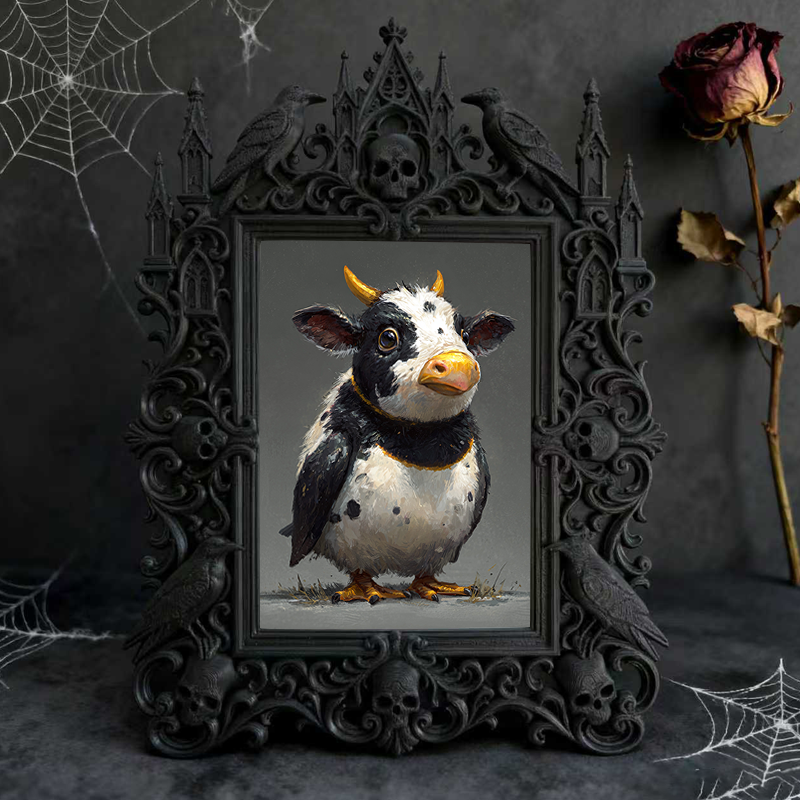 Gothic Dark Frame | Vampire Pub Corner Decor, Photo Frame, Waterproof Plastic