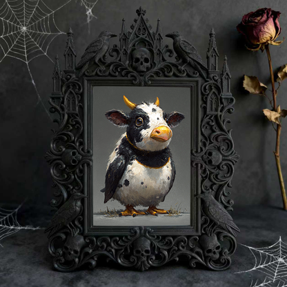 Gothic Dark Frame | Vampire Pub Corner Decor, Photo Frame, Waterproof Plastic