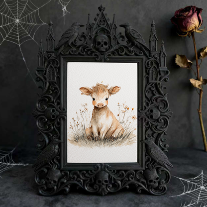 Gothic Dark Frame | Dark Bar Desktop Ornament, Dual-use Wall/Tabletop, Waterproof Plastic