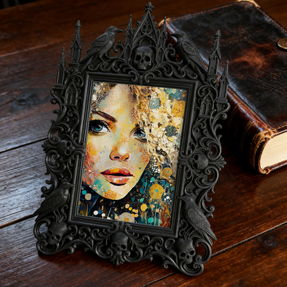 Gothic Dark Frame | Gothic Bar Counter Edge Decor, Photo Display, Waterproof Plastic