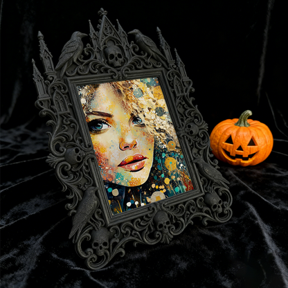 Gothic Dark Frame | Gothic Bar Counter Edge Decor, Photo Display, Waterproof Plastic