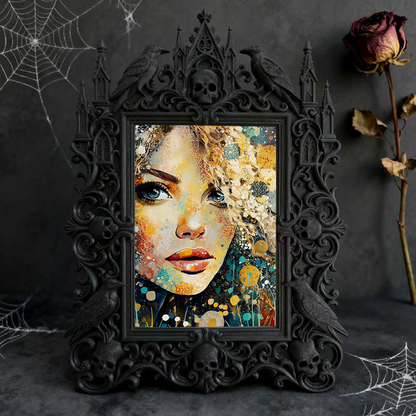 Gothic Dark Frame | Gothic Bar Counter Edge Decor, Photo Display, Waterproof Plastic