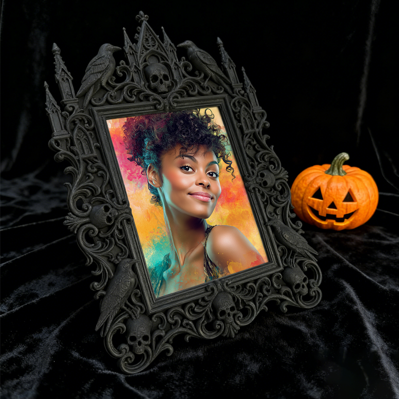 Gothic Dark Frame | Bar Waiting Area Decor, Photo Ornament, Waterproof Plastic Frame