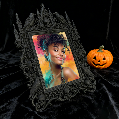 Gothic Dark Frame | Bar Waiting Area Decor, Photo Ornament, Waterproof Plastic Frame