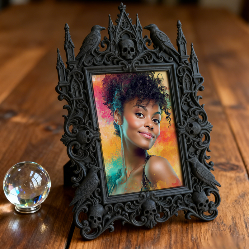 Gothic Dark Frame | Bar Waiting Area Decor, Photo Ornament, Waterproof Plastic Frame