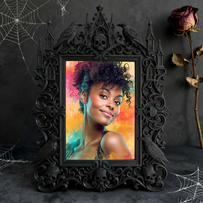 Gothic Dark Frame | Bar Waiting Area Decor, Photo Ornament, Waterproof Plastic Frame