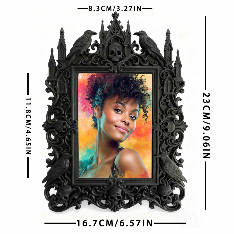 Gothic Dark Frame | Bar Waiting Area Decor, Photo Ornament, Waterproof Plastic Frame