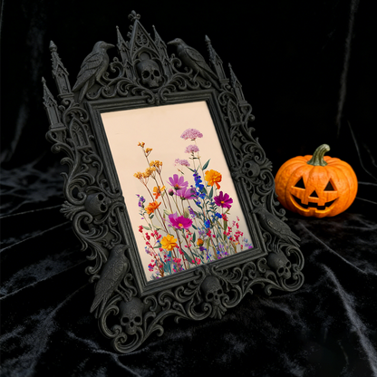 Gothic Dark Frame | Punk Bar Wall Photo Holder, Waterproof Plastic, Dual-use