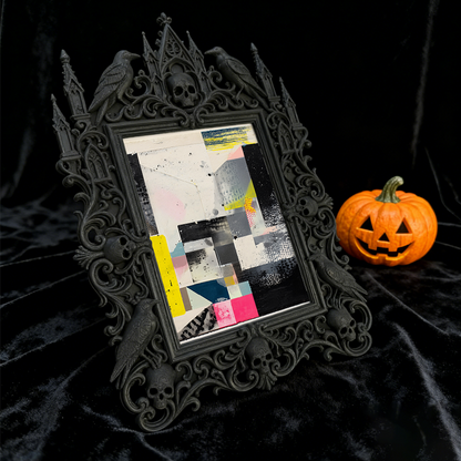 Gothic Dark Frame | Bar Corner Accent Decor, Photo Display, Waterproof Plastic