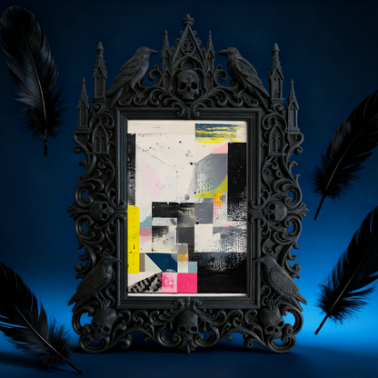 Gothic Dark Frame | Bar Corner Accent Decor, Photo Display, Waterproof Plastic