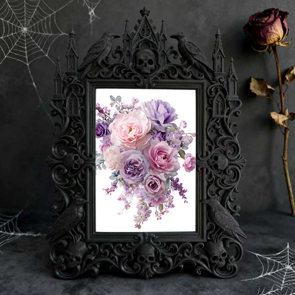 Gothic Dark Frame | Vampire Bar Corner Prop, Dual-use Wall/Tabletop, Waterproof Plastic