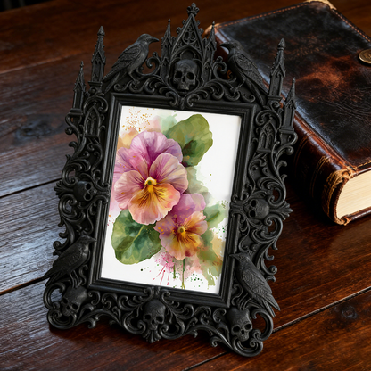 Gothic Dark Frame | Dark Lounge Bar Photo Frame, Waterproof Plastic, Desktop/Wall