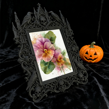 Gothic Dark Frame | Dark Lounge Bar Photo Frame, Waterproof Plastic, Desktop/Wall