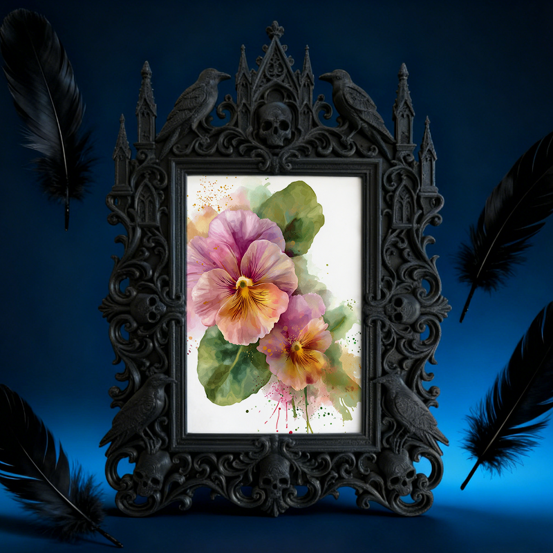 Gothic Dark Frame | Dark Lounge Bar Photo Frame, Waterproof Plastic, Desktop/Wall