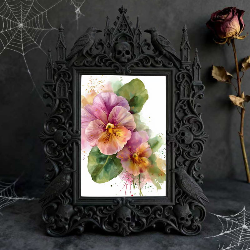 Gothic Dark Frame | Dark Lounge Bar Photo Frame, Waterproof Plastic, Desktop/Wall