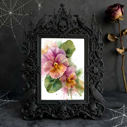 Gothic Dark Frame | Dark Lounge Bar Photo Frame, Waterproof Plastic, Desktop/Wall