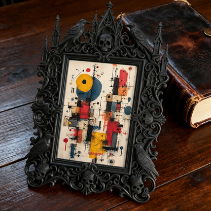 Gothic Dark Frame | Pub Wall Corner Photo Prop, Dual-use, Waterproof Plastic