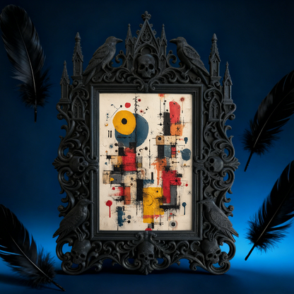 Gothic Dark Frame | Pub Wall Corner Photo Prop, Dual-use, Waterproof Plastic