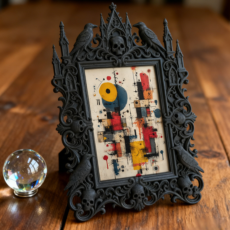 Gothic Dark Frame | Pub Wall Corner Photo Prop, Dual-use, Waterproof Plastic